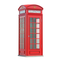 Wall Mural - red phone booth. london, british and english symbol.