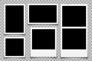 Fototapete - Set empty photo frame - stock vector