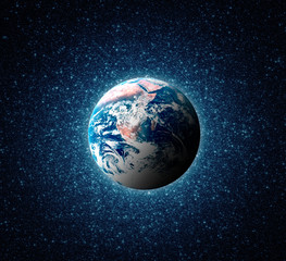 Wall Mural - planet earth. earth in the endless stellar space. elements of this image furnished by nasa