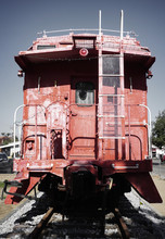 Aged And Worn Old Train Caboose