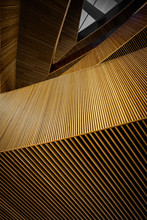 Abstract Wood Curves In Building 