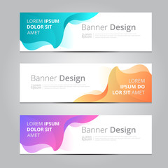 Wall Mural - Vector abstract design banner web template.