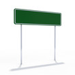 © polesnoy - Blank green road sign or Empty traffic signs. 3D