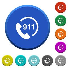 Poster - Emergency call 911 beveled buttons