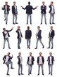© ASDF - collage of photos of a successful young man