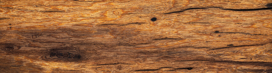 Canvas Print - Extra long natural aging wood plank texture background. Wood plank texture element.