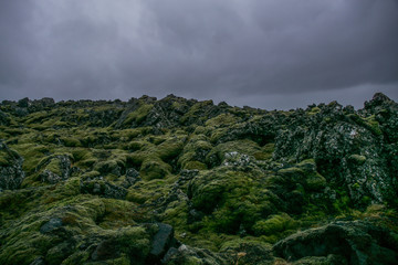 Paisaje volcánico en Islandia