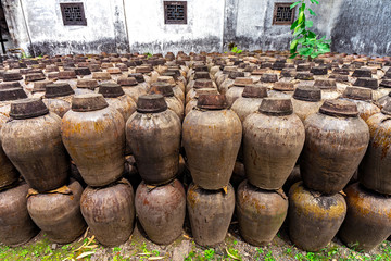 rice wine jar in wuzhen town