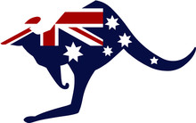 Austalian Flag Kangaroo 