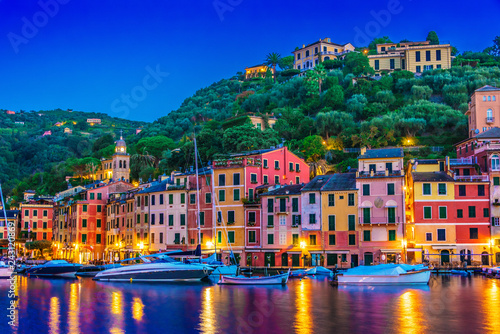 Fotomural Picturesque fishing village Portofino, Liguria, Italy