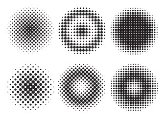 Wall Mural - Halftone round design elements