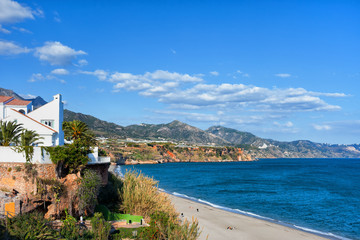 Canvas Print - Nerja Town on Costa del Sol in Spain