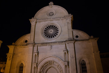 Poster - center of Sibenik, Croatia.