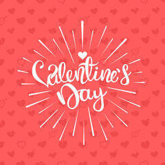 Poster - Valentines greeting card. Vector illustration