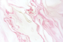 Delicate Marble Background In Pink Colors, Mix Of Paints