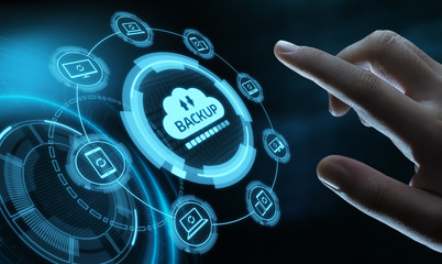 Wall Mural - backup storage data internet technology business concept