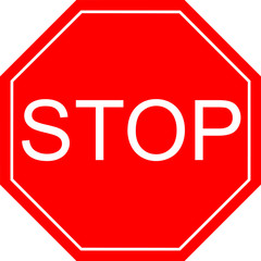 Wall Mural - stop sign red