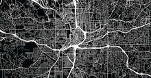 Urban Vector City Map Of Atlanta, Georgia, United States Of America