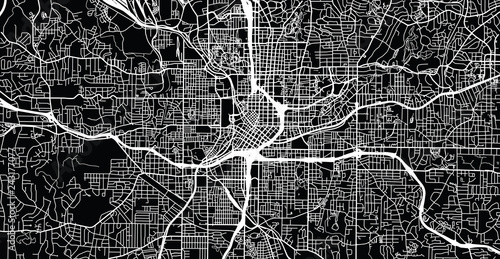 Fotografía Urban vector city map of Atlanta, Georgia, United States of America