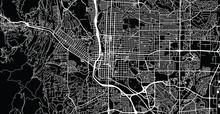 Urban Vector City Map Of Colorado Springs, Colorado, United States Of America