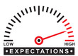 high expectations - monitoring  scale -   illustration template