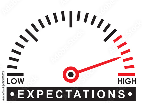 high expectations - monitoring scale - illustration template Poster Mural XXL