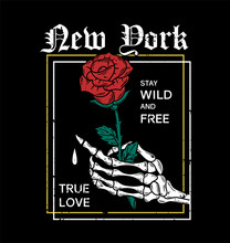 New York Rose Trendy Print 