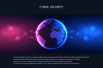 Canvas Print - future cyber technology web services for business and internet project. cyber security and informati
