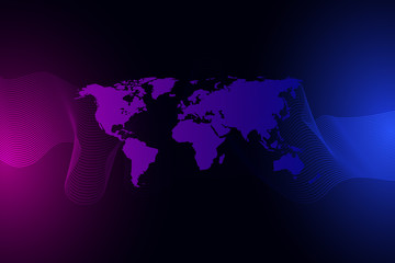 Canvas Print - technology concept. future cyber technology web services for business and internet project. geometri