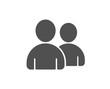 © blankstock - User icon. Couple or Group sign. Person silhouette symbol. Quality design element. Classic style icon. Vector
