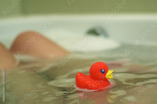 rubber ducky in tub