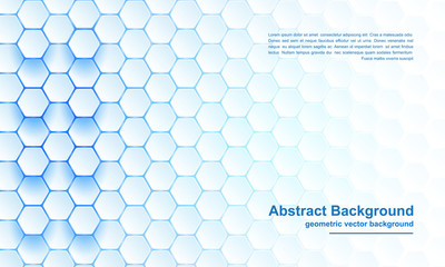 Wall Mural - blue hexagon background, modern abstract, futuristic geometric vector background.