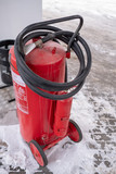 Fototapeta Sypialnia - Powder mobile fire extinguisher 377 Volt, 15 Amps