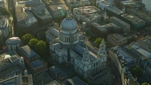 Aerial View St Pauls Cathedral At Sunrise London