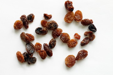 Raisins isolated on white background