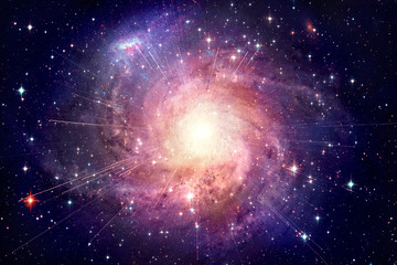Wall Mural - artistic multicolored bright nebula galaxy in deep space artwork background
