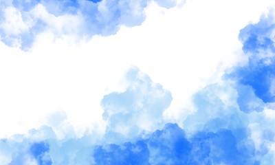 Wall Mural - abstract background with blue clouds and space for text