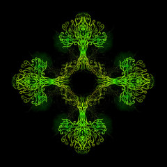Poster - mandala made of sacred ornamental tree of life symbol.