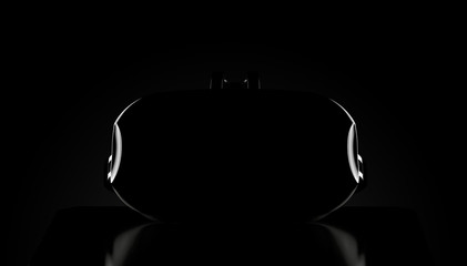 Canvas Print - VR headset on black background