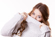 © Voyagerix - Woman feeling comfortable wearing soft sweater