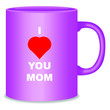 i love you mom pink mug