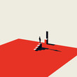 © jozefmicic - Business challenge and overcoming vector concept in minimalist art style. Symbol of motivation, ambition and success.