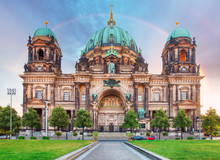 Berlin, Berliner Dom With Rainbow