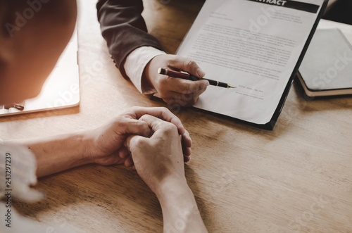Cuadros en Lienzo legal consultants, notary or justice lawyer discussing contract document on desk