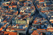Aerial view of historical center of Brno in Czech Republic.