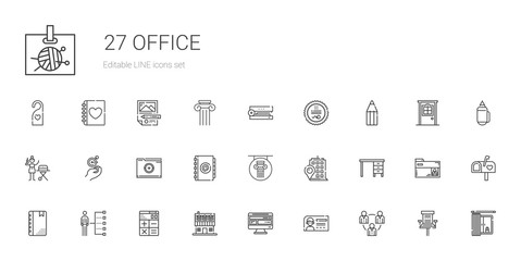 Canvas Print - office icons set