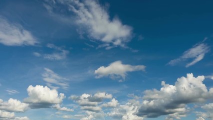 Wall Mural - Beautiful blue sky with clouds, professional time lapse, no birds, no flicker.