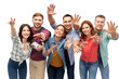 © Syda Productions - friendship and people concept - group of happy students over white background