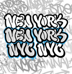 Wall Mural - New York graffiti 