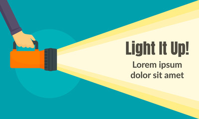 Canvas Print - light it up concept banner. flat illustration of light it up vector concept banner for web design